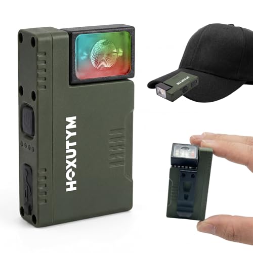 500lm Small Flashlight EDC Clip-on Rechargeable Mini Pocket Light | Magnetic Work Light with 180° Rotatable Clip & RGB Emergency Mode for Camping, Hiking, Repairs, Walkies, Green - color: Green