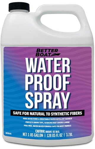 Waterproofing Spray for Fabric 1 Gallon, Heavy Duty Water Proof Spray | Outdoor Canvas, Jackets, Tents, Clothing and Boots, Water Repellent Protector, Better Boat - style: 1 Gallon