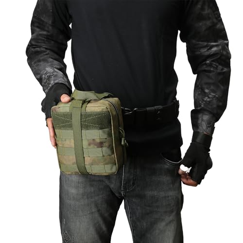 Outdoor Survival Pouch and Waist PacksCompatible Quick-Release Empty Utility Bag for Tactical Emergency Storage Empty Bag Only (Army Green) - color: Army Green