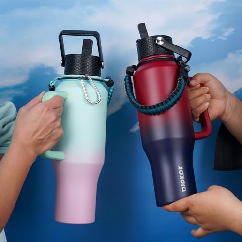 BJPKPK 23oz Insulated Water Bottle with Straw Lid, Stainless Steel Bottle - color: Marshmallow, style: 23oz