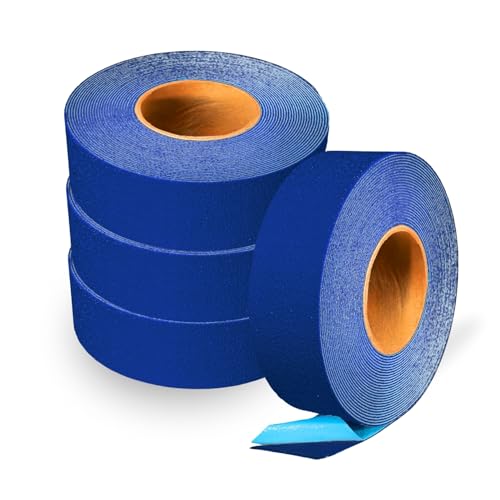 DuraMark RPT-750 Reflective Pavement Marking Tape, Blue, 2 in x 36 ft Roll | Permanent rubber base bonds to asphalt and concrete; glass-bead reflectivity improves low-light visibility. - color: Blue, size: 2 Inch x 36 Ft