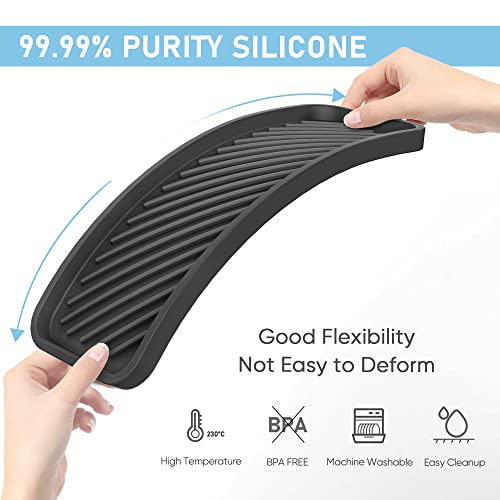 EG-SIPRO Silicone Sponge Holder,Kitchen Sink Organizer Tray Kitchen Soap Tray Soap Sponge Holder for Bathroom Counter Sponge Caddy Dish Soap for Scrubber,Soap Dispenser,Scouring Pad - color: B-bl, size: 9.3x3.6inch