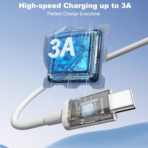 Car Carplay Cable for iPhone 17/Pro Max/Air/15/16 Pro Max/Plus/16e,6FT 2Pack USB A to USB C for iPhone USB C Cord,USB C Cable for iPad Pro/iPad Air Android Charger Cord Type-C Charging Cable,White - color: White, size: 6FT