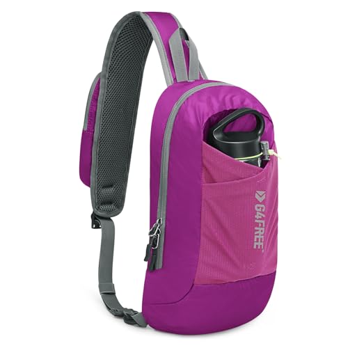 G4Free Sling Bag for Men Women,RFID Blocking, Crossbody Backpack,Travel - color: Purple