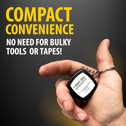 Perfect Tape Measure - Pocket Precision Circumference and Diameter Tape Measure and Layout Pocket Tool in Metric and Imperial - 1/4" Width x 6.6ft / 2m Length Blade