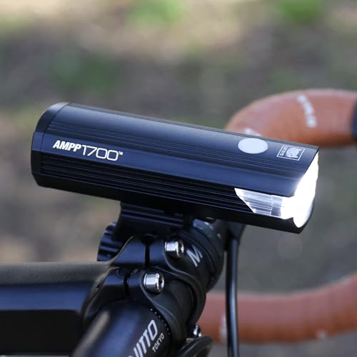 CATEYE AMPP USB Rechargeable Bike Light | Commuters, Road Cyclists & Mountain Bikers, Day & Night Riding Modes, IPX4 Waterproof, Tough & Durable - style: Ampp1700