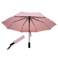 Nollia Compact Travel Umbrella with Auto Open – Windproof Folding Umbrella, Lightweight & Portable for Rain - color: Pink Flamingo