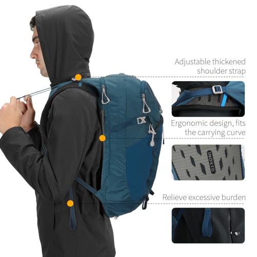IX INOXTO Hiking Hydration Backpack with 2L/3L Water Bladder for Women and Men18L/25L Water Backpack for Hiking, Cycling, Climbing, Camping - style: Blue-3L Water Bladder