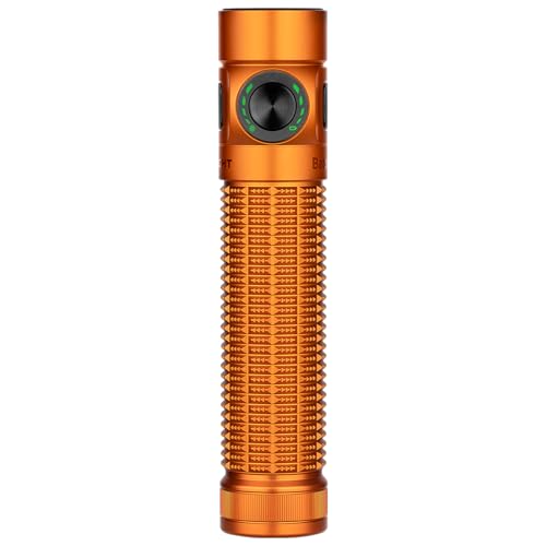 OLIGHT Baton4 Pro EDC Flashlight Rechargeable, Small Pocket Light Orange | 1600 Lumens, Bright LED Flash Light,Tactical Switch, Magnetic&USB C Charging, IPX8 Waterproof for Home, Camping and Emergency - color: Orange