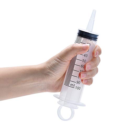 3 Pack 100ml Syringes with 55.1 Inch tube for Dispensing, Measuring, Scientific & Refilling - style: 100 ml