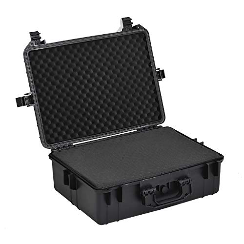 MEIJIA Portable Waterproof Protective Hard Case, Camera Case with Customizable Fit Foam Inserted,Fit Use of Drones,Camera,Equipments, Elegant Black (22.4"X16.73"X8.46") - size: 22.4" x 16.73" x 8.46"