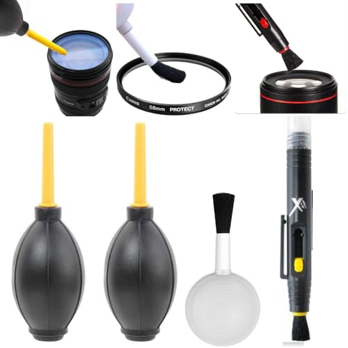 Camera Cleaning Kit with Camera Cleaning Pen Brush, Air Blaster Blower and Lens Brush Blower Brush Dust Cleaner for Lens (Upgraded Kit) - size: Upgraded Kit