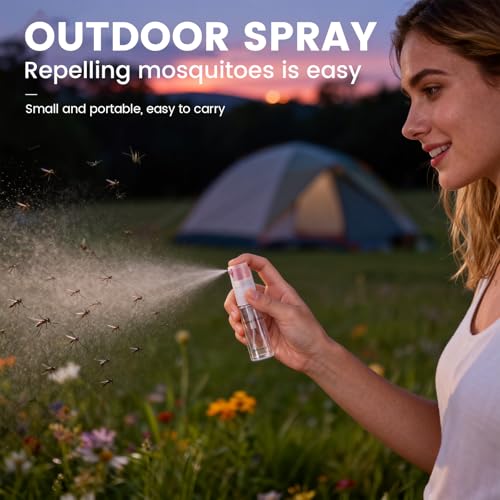 4 Pack Refillable Spray Bottle, Reversible Small Empty Spray Bottle with Fine Mist, Leak Proof - for Cleaning Solutions, Mosquito prevention, Face & Hair Mist - 4pk 0.68 OZ / 20 ML - color: Terracotta, size: 0.7 Ounces