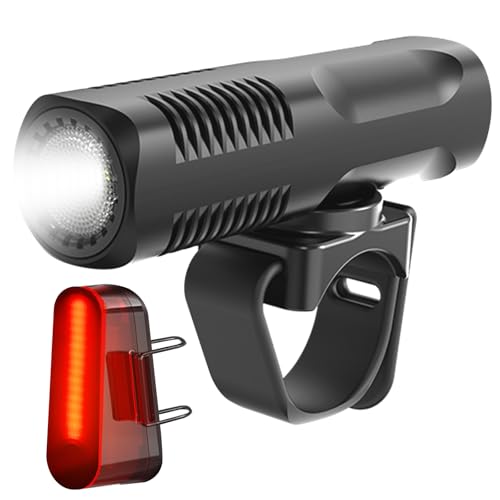 902LM Bike Lights Front and Back, USB-C Rechargeable Bicycle Light Set | 8+5 Modes for Night Riding, 97 m Beam, Water-Resistant Aluminum Headlight, Quick Mount for Road Mountain Commuter E-bikes