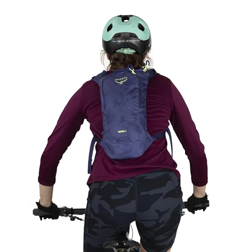 Osprey Berm Biking Backpack with Hydraulics Reservoir - Lightweight Hydration Backpack for Men and Women - color: Botswana Purple Dust Print, style: 2l