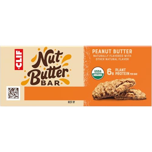 CLIF Nut Butter Bar - Peanut Butter - Energy Snack Bars - Non-GMO - USDA Organic - Plant Based - Low Glycemic - 1.76 oz. 5 Count (Pack of 6) - size: 5 Count (Pack of 6)