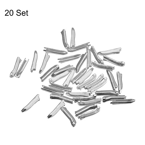 uxcell 20 Sets Double Open Zipper Repair Latch Kits, #3 Insert Pins for Jacket Coat Two-Way Separating Zippers, Silver Tone - color: Silver Tone, size: #3