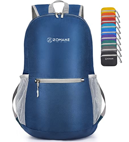 ZOMAKE Lightweight Packable Backpack, Foldable Small Travel Day Pack - color: Royal Blue 1