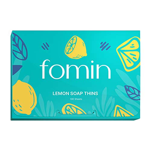 FOMIN Paper Soap Sheets for Hand Washing - 100 Lemon Travel Soap Sheets - color: Lemon (Pack of 1)