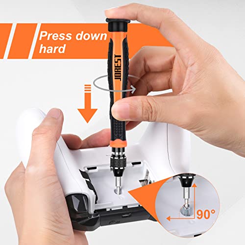 JOREST 24Pcs Small Precision Screwdriver Set with Torx T5 T6 T8 T9, Y00, P5 | Mini Repair Tool Kit for Macbook, Computer, Laptop, iPhone, PS4 PS5, Xbox, Switch, Eyeglasses, Watch, RC, Ring Doorbell - style: 24 in 1