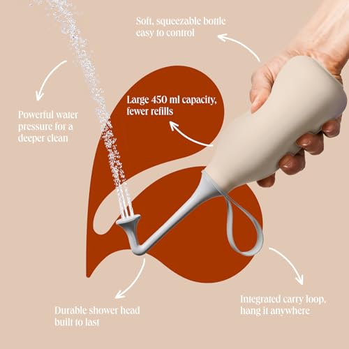 Portable Bidet, Peri Bottle, Travel Bag, BPA Free, Soft Sand - color: Soft Sand