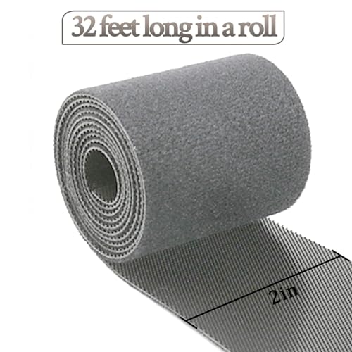 IFNOW Hook and Loop Cable Ties Electrical 32FT Reusable Fastening Tape Double-Sided Cable Ties Hook-and-Loop Management Tape Strength 2''/Width (Grey) - color: Grey