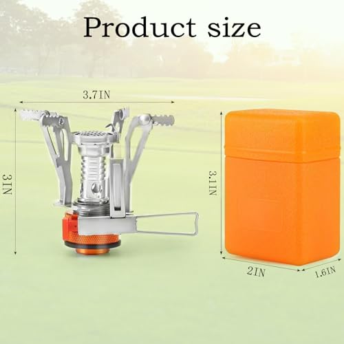 Portable Camping Stove Backpacking Stove, Specialized Hiking Stove Camping Stove with Piezo Ignition Stable Support Wind-Resistance, Camp Stove for Outdoor cooking Camping Hiking Adventure Cooking