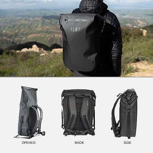 SLNT Faraday Backpack - Waterproof Signal Blocking Dry Bag (20 Liter) | Fits 17 Inch Laptop, Padded Shoulder Straps, 400D Waterproof Nylon TPU, RF-Welded Seams, Roll-Top Closure - size: 20L