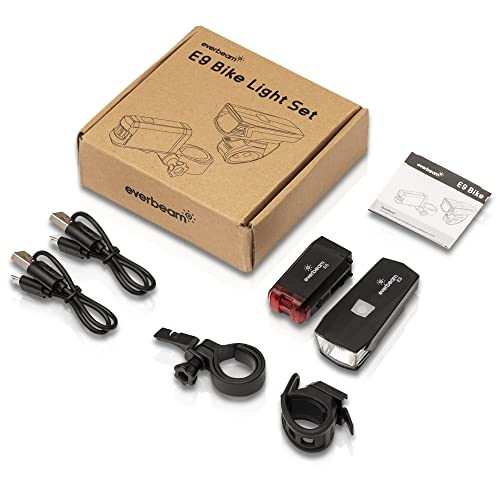 Bike Lights Front and Back LED Bike Light Set. StVZO Rechargeable, for Night Riding, USB Bicycle Light Safety Light Beam for Cars