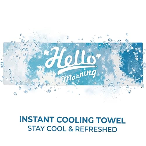 Microfiber Cooling Towel 12" x 40" - Instant Cooling Neck Wrap | Soft Breathable Chilly Ice Towel, Quick-Dry Sweat-Wicking Reusable Towel for Hot Yoga, Gym, Running, Workout, Beach, Hiking