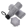 GAOYAING Compact Travel Umbrella with Case Sun&Rain Lightweight Small and Compact Suit for Pocket 34 Inches - color: Grey, size: 34 Inches