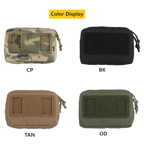 Tactical Plate Carrier Pouch Vest Attachments, Universal Molle Pouch for Foldable Navigation Phone Holder Board - color: BK