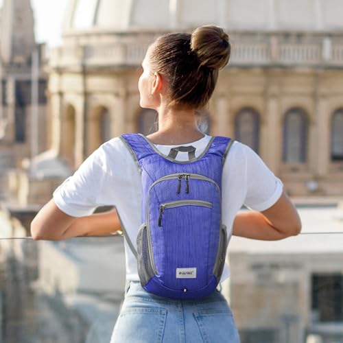 G4Free 10L/15L Hiking Backpack Lightweight Packable Hiking Daypack Small Travel Outdoor Foldable Shoulder Bag - color: Blue, size: 10L