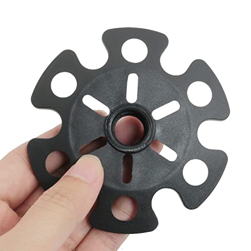 MEETOOT 6pcs Rubber Pole Tip Protectors Trekking Pole Mud Snow Baskets, Replacement Accessory for Ski Pole, Black - style: Big
