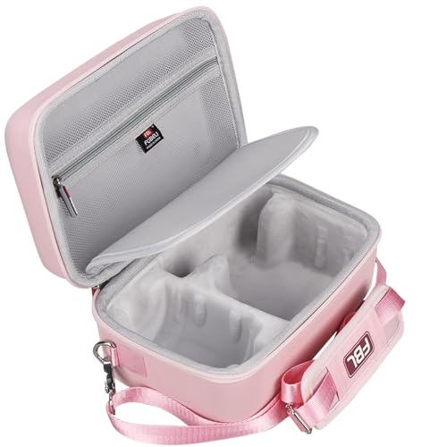 FBLFOBELI EVA Camera Case for Canon EOS Rebel T7/T8i/T5/R50/R100 | Hard EVA Shell, Shockproof & Water-Resistant, Custom Molded Interior, Detachable Shoulder Strap, Travel Storage Bag, Pink - color: Pink