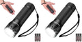 EverBrite Mini Flashlight, Zoomable LED Flash Light, 3 Modes, 3AAA Batteries Included, Handheld Small Flashlight for Camping, Emergency, Home – Black (Pack of 2) - color: Black, size: Small (Pack of 2)