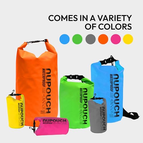 Nupouch Waterproof Dry Bag: 2L/5L/10L/20L Roll Top Lightweight Dry Storage Bag, Backpack for Travel, Swimming, Boating, Kayaking, Camping, or Beach - color: Yellow, style: 10 Liters