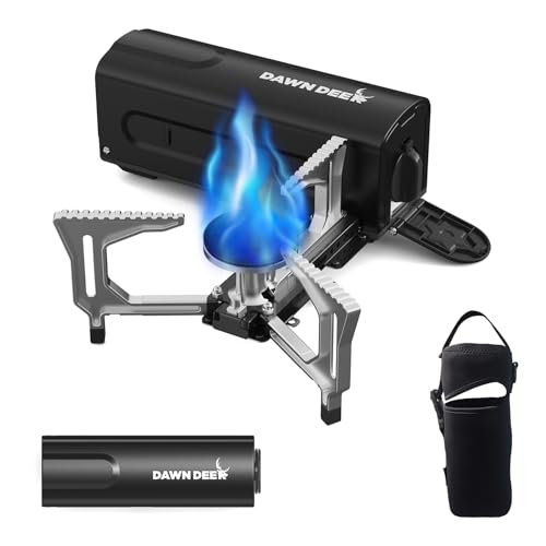 Portable Cassette Stove With Delicate Storage Bag, Foldable Camp Stove Compact Camping Stove, 2200W Folding Butane Gas Burner (Black) - color: Black