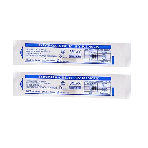 50 Pack 3ml Syringe for Liquid Without Needle,Syringe with Cap,Individually Wrapped,Measurement for Scientific Labs,Measuring Liquids,Pet Feeding,Oil or Glue Applicator (A 50 Pack 3ml) Straight Mouth - size: A 50 Pack 3ml