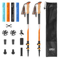 Hiking Poles, Ultra-Light Telescopic Trekking Poles,Portable Walking Sticks with Adjustable Height for Men and Women - color: Organge