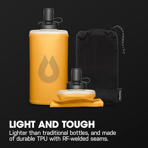 HydraPak PackFlask Harness Mounted Water Bottle (500ml or 750ml) - color: Golden Yellow, size: 17 Ounces