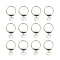 12pcs Round Spring Snap Hooks Swivel Ring Carabiner Clips Eyelet O Rings Buckle for Bags Belts Keychain Purses DIY Accessory (Silver) - color: Silver