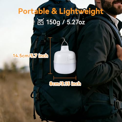 VAVOFO 2PCS 20W LED Camping Lantern Rechargeable, 1200LM Camping Light , 3000mAh Portable Tent Light , IP65 Waterproof Flashlight Lanterns for Emergencies ,Power Outages,Hurricane (White) - color: White+White