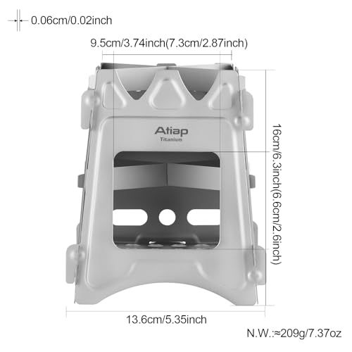 Ultralight Titanium Wood Burning Stove Outdoor Camping Multi-Fuels Alcohol Stove BBQ Stove WS009ST-Ti (Multifunctional Wood Burning Stove) - style: Multifunctional wood stove