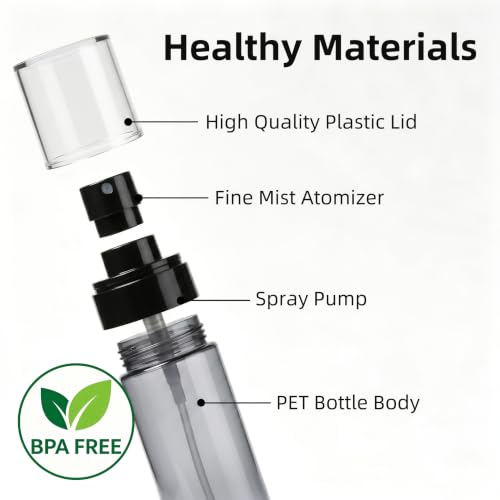 3 Pack Small Spray Bottle 2oz / 60ml, Fine Mist Mini Water Spray Bottles