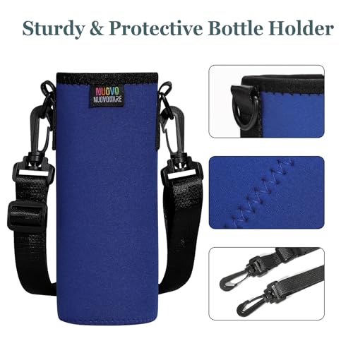 Nuovoware Water Bottle Carrier, 750ml, Navy Blue - color: Navy blue, size: 750ml