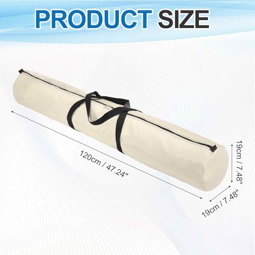 1 Pcs Zippered Tripod Bag, 47 x 7.5 Inch Water Resistant Oxford Cloth Outdoor Equipment Storage Bag with Handle for Travel Outdoor Camping Sports Fishing Rod, Beige - color: Beige, size: 47 x 7.5 Inch