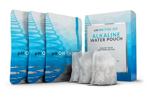Invigorated Water pH On-The-Go Alkaline Water Filter Pouch, High pH, 3-Pack | Portable Alkaline Water Filtration System for Your Bottle, Pitcher, Jug, Container - Add Minerals, 105-Gallon Long-Life - style: 100g (3 Pack)