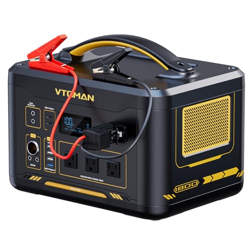VTOMAN Jump 1800 Portable Power Station &12V Car Jump Starter - style: JP1800+Jumper Cables