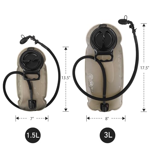 1.5L / 3L Tactical Hydration Pack，Molle Carrier Pouch for 50 oz /100 oz Hydration Bladder Daypack Water Backpack. - color: Bladder Only, size: 3L